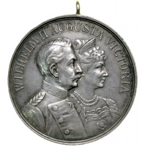 Medaille der Boznański-Schützenbruderschaft aus dem Jahr 1902, geprägt anlässlich der Kaisertage in Poznań.