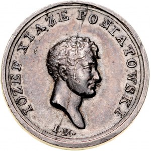 Medal by Jozef Majnert, minted in honor of General Jozef Poniatowski 1762-1813.