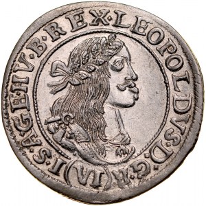 Węgry, Leopold I 1657-1705, VI krajcarów 1669/8, Kremnica.