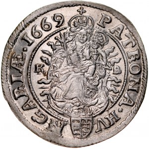 Węgry, Leopold I 1657-1705, VI krajcarów 1669/8, Kremnica.