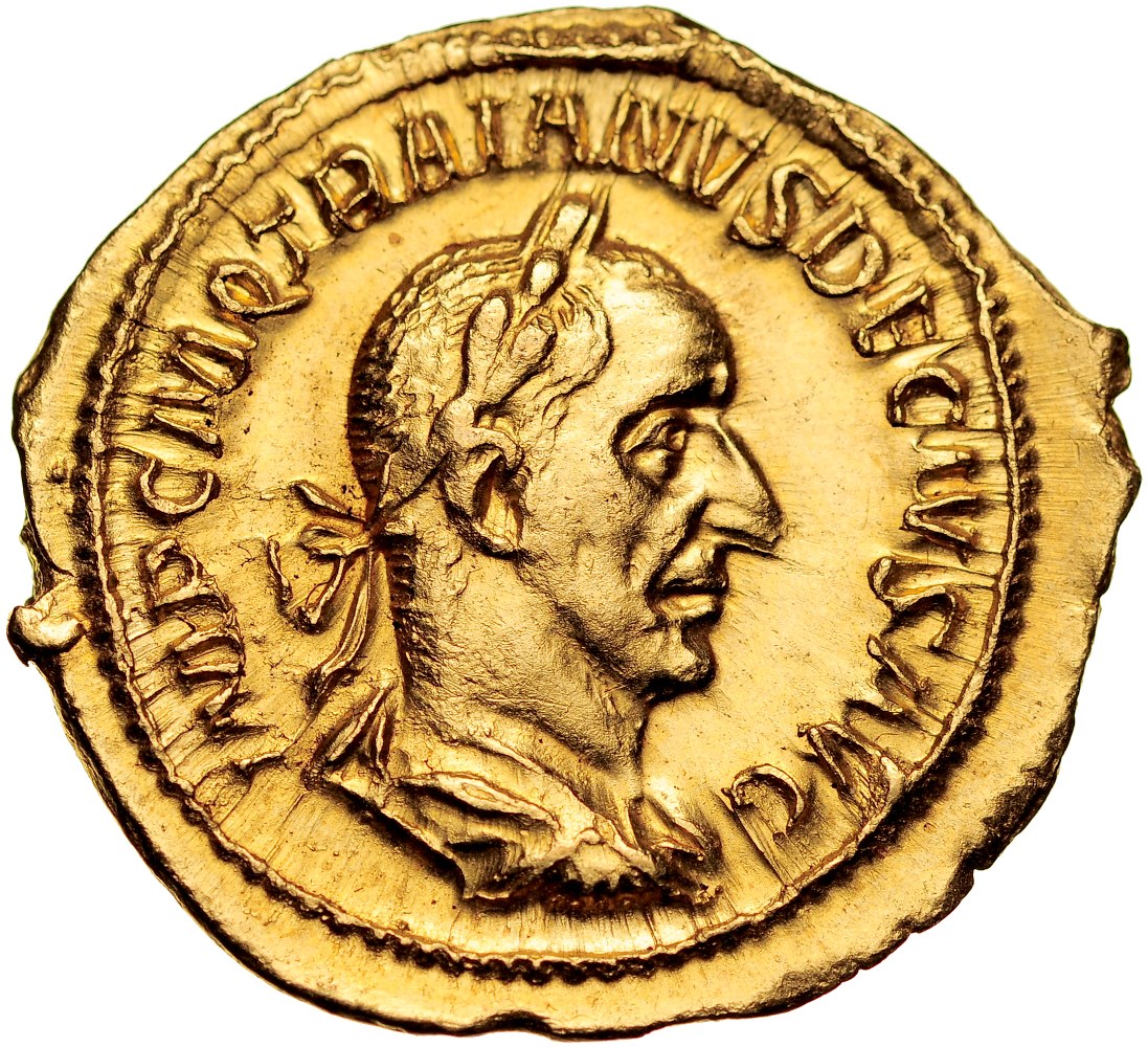 Rzym, Traian Decius 249-251, Aureus. - Aukcja internetowa / Licytacja