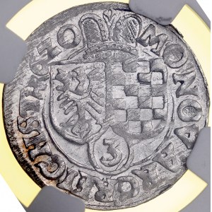 Śląsk, Księstwo Legnicko-Brzesko-Wołowskie, Jan Chrystian i Jerzy Rudolf 1603-1621, 3 krajcary 1620, Złoty Stok.