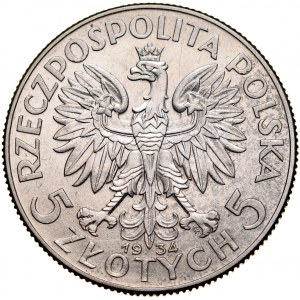 II RP, 5 złotych 1934, Kobieta, Warszawa.