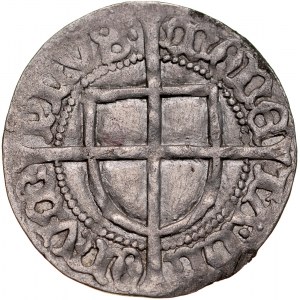 Jan von Tiefen 1489-1497, Grosz, Av.: Tarcza wielkiego mistrza, Rv.: Tarcza krzyżacka.