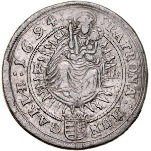 Węgry, Leopold I 1657-1705, XV krajcarów 1694, Kremnica.