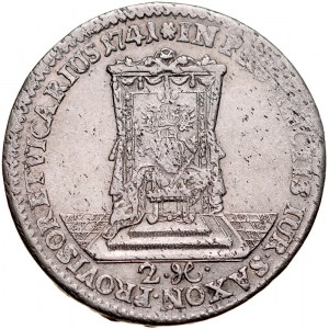 August III 1733-1763, Dwugrosz wikariacki 1741, Drezno.