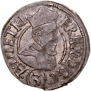 Czechy, Biskupstwo Ołomunieckie, Franciszek von Dietrichstein 1599-1636, 3 krajcary bez daty, Franciszek