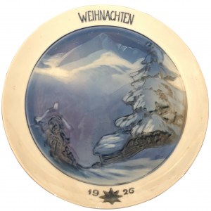 TALERZ PORCELANOWY, 1926 (na Boże Narodzenie - Weinachten)