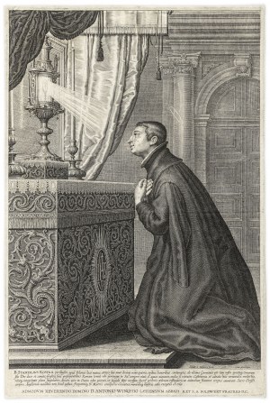 Bolswert Schelte Adamsz, Św. Stanisław Kostka adorujący Hostię, 1620-1633