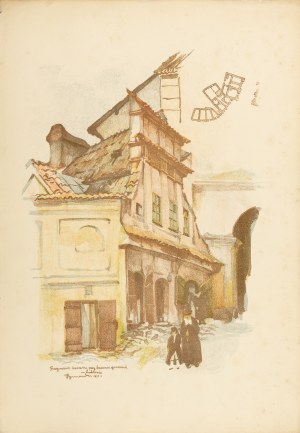 Gumowski Jan Kanty, Fragment bazaru przy Bramie Grodzkiej, 1918