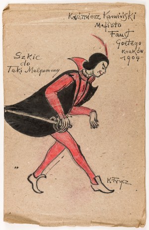 Karol Frycz, Kazimierz Kamiński jako Mefisto w sztuce Goethego „Faust”, 1904