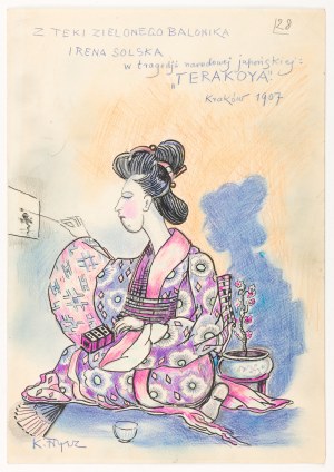 Karol Frycz, Irena Solska jako gejsza w dramacie japońskim “Terakoya”, 1907