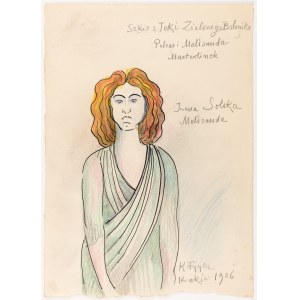 Karol Frycz, Irena Solska as Melisenda in Maeterlinck's play, 1906