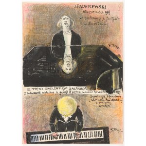 Karol Frycz, Ignacy Paderewski w czasie warszawskiego koncertu, 1919