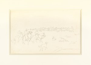 Kossak Juliusz, Pochód Tatarów przez step, 1887