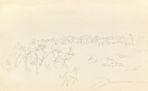 Kossak Juliusz, Pochód Tatarów przez step, 1887