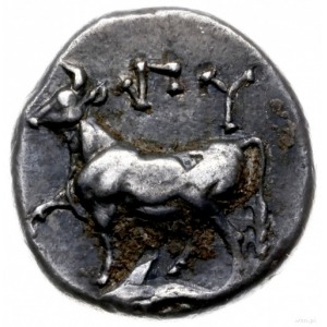 stater (sigloi) 416-357 pne; Aw: Byk kroczący w lewo, n...