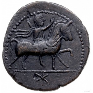 denar, ok. 211-224; Aw: Popiersie króla w prawo, ΒΑCΙΛΕ...