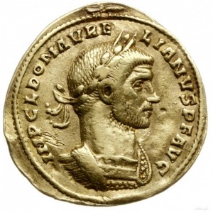 aureus 270-275, Mediolan; Aw: Popiersie cesarza w prawo...