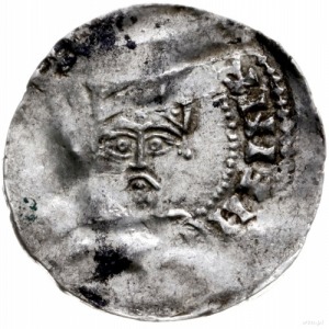 denar 1002-1024; Aw: Popiersie króla na wprost, HEINR[I...