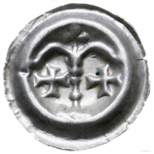 brakteat, ok. 1267-1277; Arkady z dwoma krzyżykami; BRP...