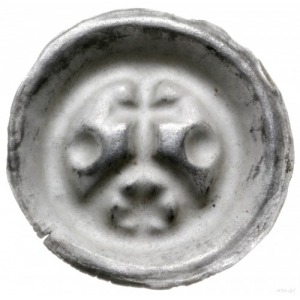 brakteat, ok. 1277-1288; Krzyż na arkadzie, pod którą s...