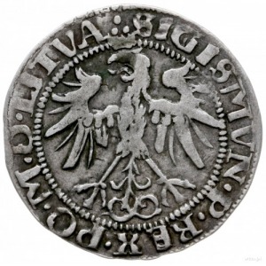 grosz 1536, Wilno; odmiana bez litery pod Pogonią, końc...