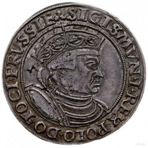 szóstak 1532, Toruń; Aw: Popiersie króla w czepcu i kor...