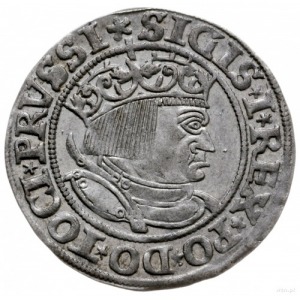 grosz 1532, Toruń; końcówki napisu PRVSSI/PRVSS; Kop. 3...