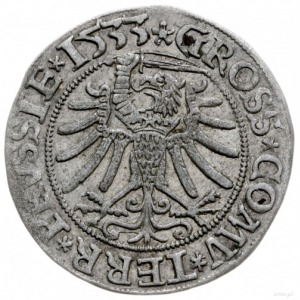 grosz 1533, Toruń; końcówki napisów PRVS/PRVSSIE; Kop. ...