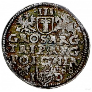 trojak 1588, Poznań; mała głowa króla, Iger P.88.3.a (R...