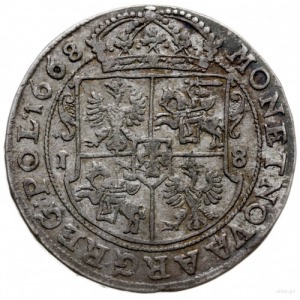 ort 1668, Bydgoszcz; inicjały T.L.B. pod rękawem władcy...