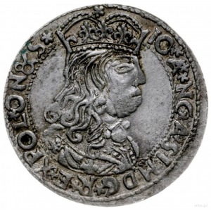 szóstak 1666/L-T - fałszerstwo z epoki; Aw: Popiersie k...