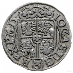 półtorak 1661, Poznań; odmiana z cyfrą 60 na jabłku kró...
