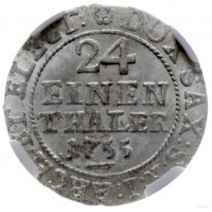1/24 talara (grosz) 1755 FWôF, Drezno; z hakiem pod dat...