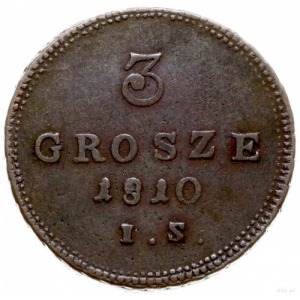 3 grosze 1810 IS, Warszawa; Iger KW.10.1.a, Plage 79, K...