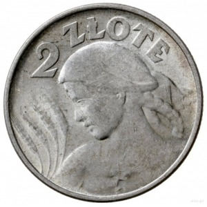 2 złote 1924, Filadelfia; popiersie kobiety z kłosami, ...