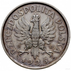 5 złotych 1925, Warszawa; Konstutucja -  odmiana z 100 ...