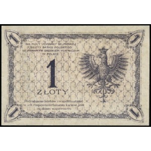 1 złoty 28.02.1919; seria 100 E, numeracja 092511; Luco...