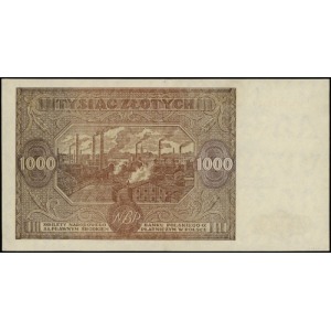 1.000 złotych 15.01.1946, seria Wb, numeracja 0911079; ...
