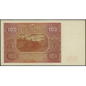 100 złotych 15.05.1946; seria E, numeracja 7033914; Luc...