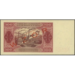 100 złotych 1.07.1948; seria GE, numeracja 0000038, obu...