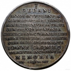 medal z 1654 roku, autorstwa Jana Höhna, wybity na pami...