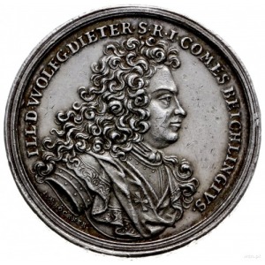 medal z 1702 r autorstwa Höcknera, wagi 1 1/2 talara, p...