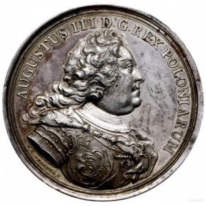 medal z 1736 r. autorstwa H. F. Wermutha wybity na pami...