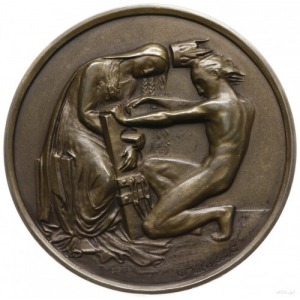 medal z 1913 r. autorstwa Wojciecha Jastrzębowskiego, w...