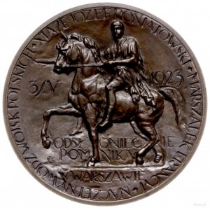 medal z 1923 r. autorstwa Stanisława Ostrowskiego wykon...