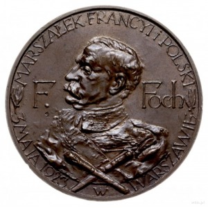 medal z 1923 r. autorstwa Stanisława Ostrowskiego wykon...
