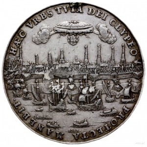 odbitka w srebrze 10 dukatówki - portugała z 1653 r., a...