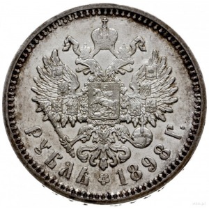 rubel 1898 АГ, Petersburg; Bitkin 43, Kazakov 114; paty...